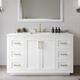 Option White / Giotto Quartz Top / Brushed Gold Hardware