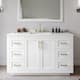 Option White / Giotto Quartz Top / Brushed Gold Hardware