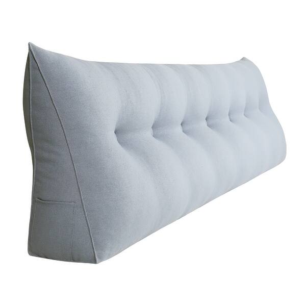 Wowmax Bed Rest Wedge Bolster Pillow Decorative Gray Lumbar Pillow Overstock 30994685