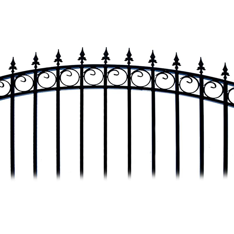 ALEKO Steel Single Swing 18 ft Driveway Gate London Style Black