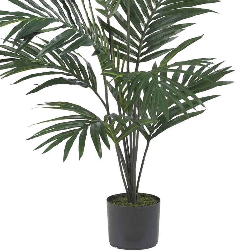 5 Ft. Palm Tree - Old World Charm Silk Tree, Indoor Tropical Decor, Home Office Plant, Low Maintenance Artificial Tree - 5ft.