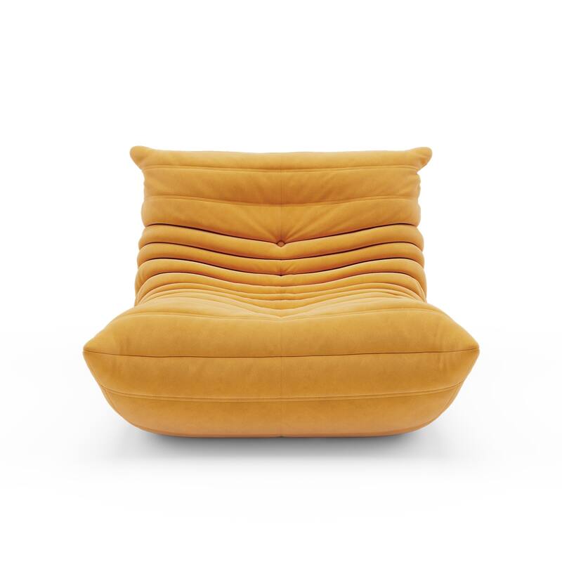 Suede Lazy Floor Accent Bean Bag Caterpillar Sofa for Living Room