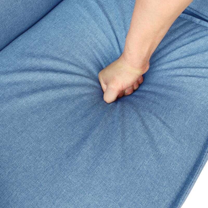 Futon Sofa Bed, Fabric, Solid Wood Leg, Adjustable Backrest