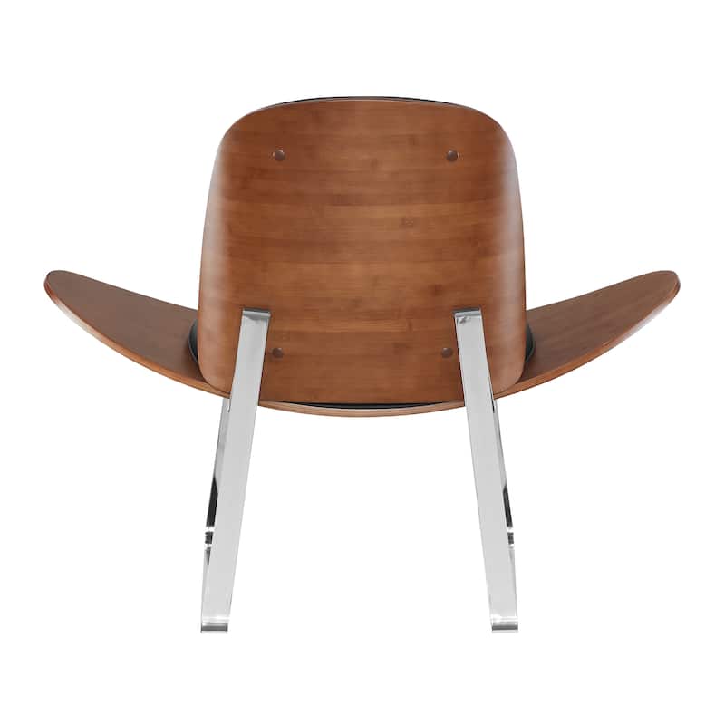 Corvus Mid-century Walnut Finish Accent Lounge Chair