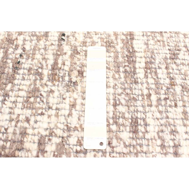 ECARPETGALLERY Braid weave Sienna Cream Wool Rug - 5'1 x 7'7