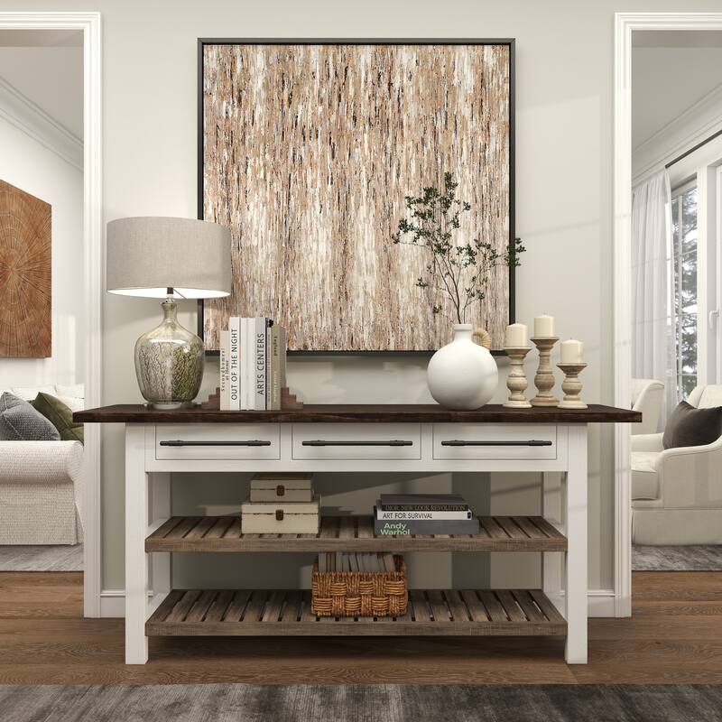 Blue Metal Ombre Decorative Vase with Brown Accents