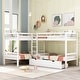 preview thumbnail 4 of 15, Twin L-Shaped Bunk bed with Drawers-Gray