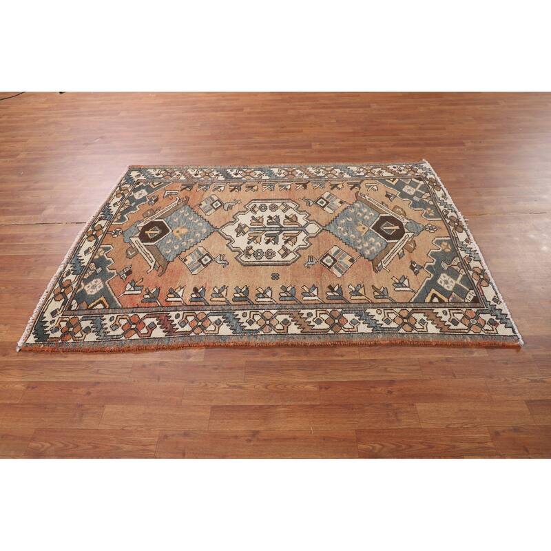 Bakhtiari Persian Accent Rug Hand-Knotted Wool Carpet - 4'4" x 6'2"