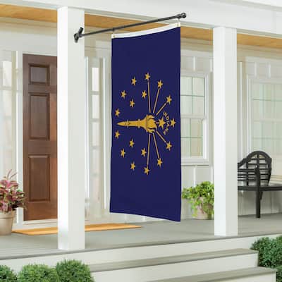 State of Indiana Double Sided Flag w/ 2 Grommets, 3'x5'