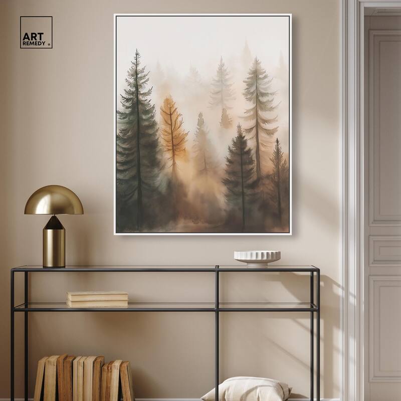 Misty Pines I Canvas by Art Remedy