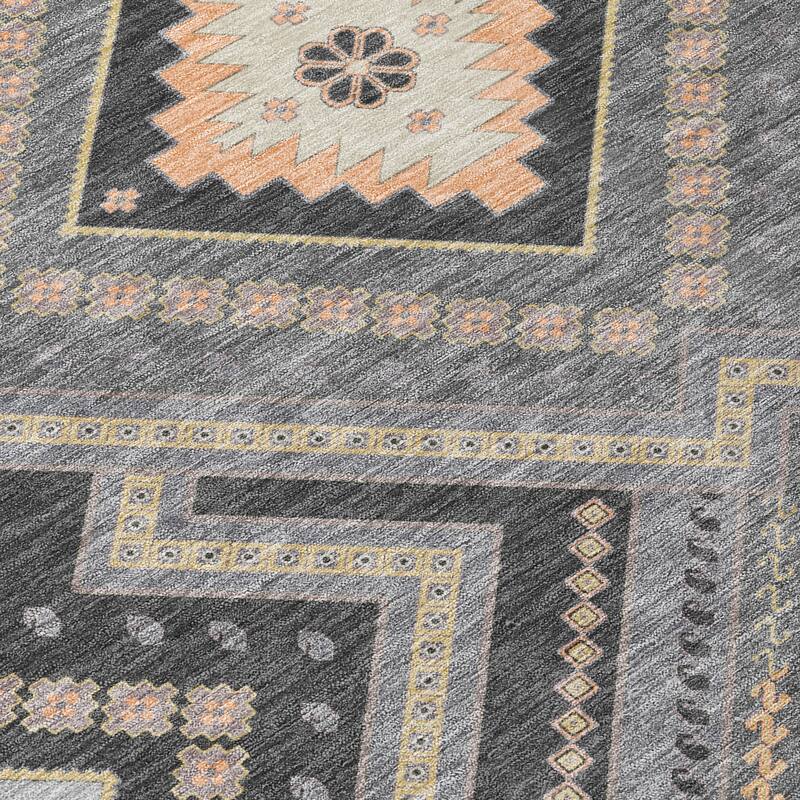 Machine Washable Indoor/ Outdoor Global Boho Chantille Rug
