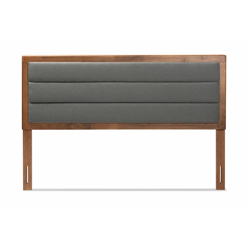 Dexter Modern and Contemporary Fabric and Wood Headboard-Dark Grey