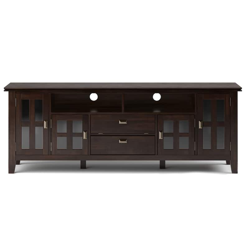 WYNDENHALL Stratford SOLID WOOD 72" Wide TV Media Stand For TVs up to 80"