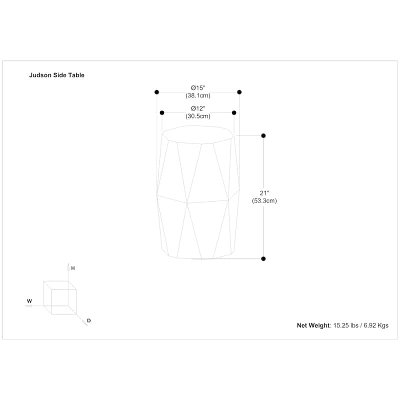 WYNDENHALL Saber 15" Wide Solid Mango Contemporary End Table in Natural & Assembled