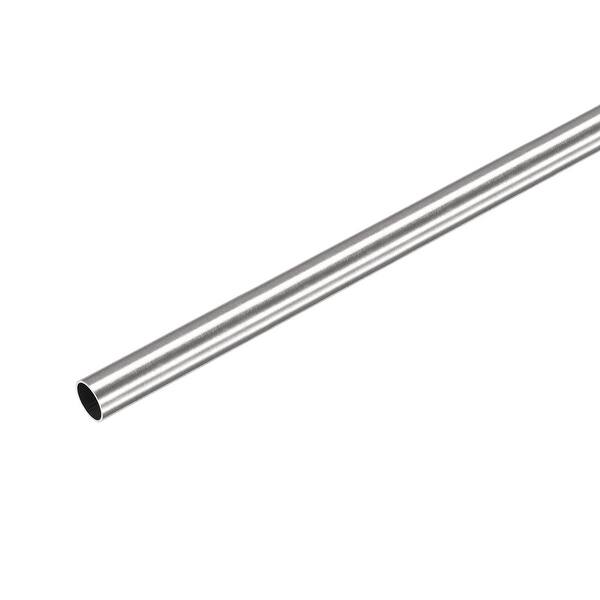 304 Stainless Steel Round Tube 7mm OD 0.5mm Wall Thickness 250mm Length Silver Tone Bed Bath