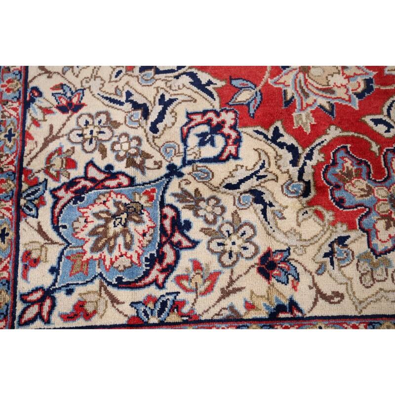 Traditional Najafabad Vintage Persian Rug Hand-Knotted Wool Carpet - 9'4" x 13'2"