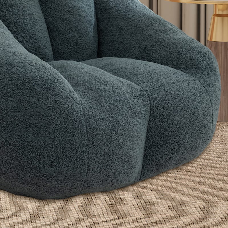 Upholstered Bean Bag Chair,Modern Lazy Floor Sofa Chair