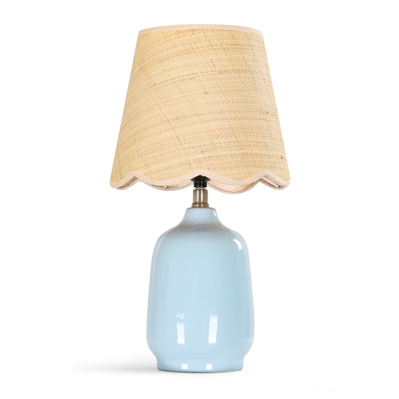 Traditional Ceramic Woven Table Lamp for Living Room