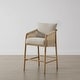 preview thumbnail 8 of 48, Lynn Counter Height Bar Stool with Braid Wood Arm Set