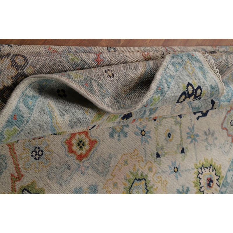 Oushak Style Area Rug Handmade Transitional Wool Carpet - 8'10"x 11'10"