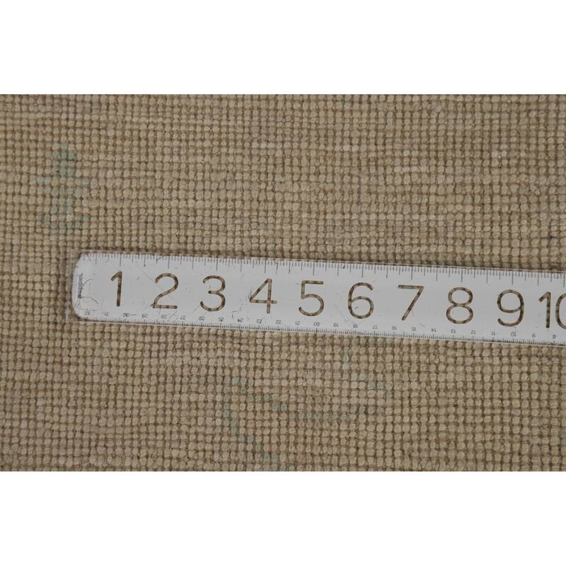 Vegetable Dye Oushak Turkish Area Rug Bedroom Handmade Wool Carpet - 8'4"x 9'10"