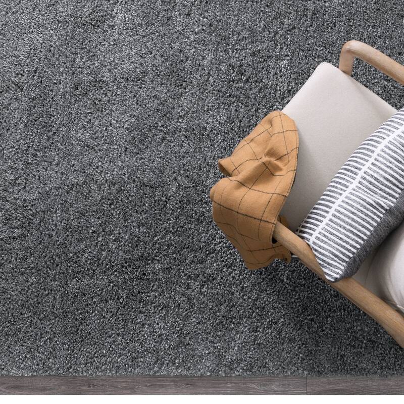 Sohni Shag Farmhouse Solid Color Indoor Area Rug