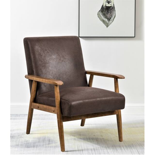 Beachwood Upholstered Arm Chair - Chocolate Brown