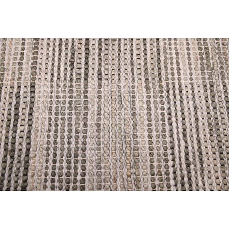 ECARPETGALLERY Braid weave Sienna Grey Rug - 5'3 x 7'6