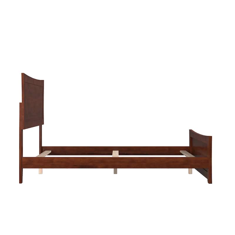 Metro Full Foundation Bed with Matching Footboard in Walnut