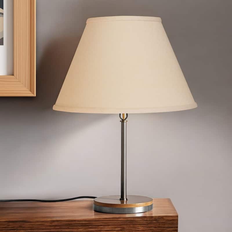 HomeRoots Beige Linen Empire Lamp Shade - 12" L x 12" W x 8" H