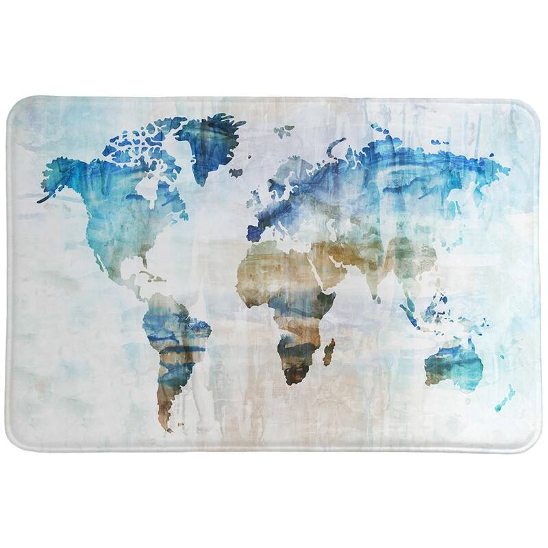 Viajar Rugs World Travelers Map Memory Foam Rug - Overstock - 32014969