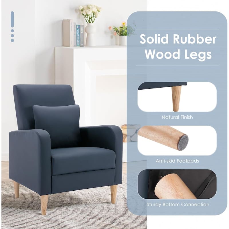 Fabric/Leather Modern Accent Chairs with Lounge Seat
