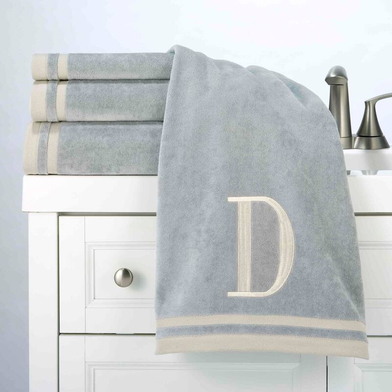 Avanti Linens GRY/IVR Monogram 5-Piece Towel Set