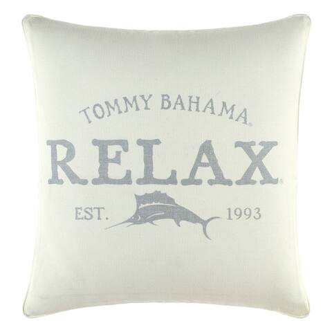 Relax by Tommy Bahama Relax Grey Decorative Throw Pillow