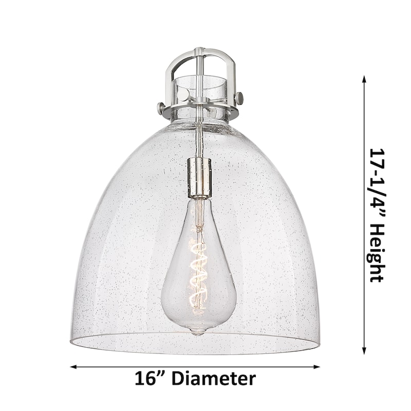 Innovations Lighting Newton Bell - 1 Light 16" Stem Hung Pendant