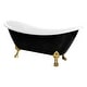 preview thumbnail 23 of 23, Daphne 59" & 69" Clawfoot Tub White or Black Acrylic Five Feet Colors