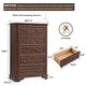 preview thumbnail 9 of 25, Farmhouse 5 Drawers Dresser, Wood Chest of Drawers, Dressers Organizer