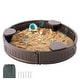 preview thumbnail 1 of 40, Sandbox with Cover for Outdoor Backyard, Beach, Park, Gift for Boys Girls Ages 3-12 47.2 x 9.1 in
