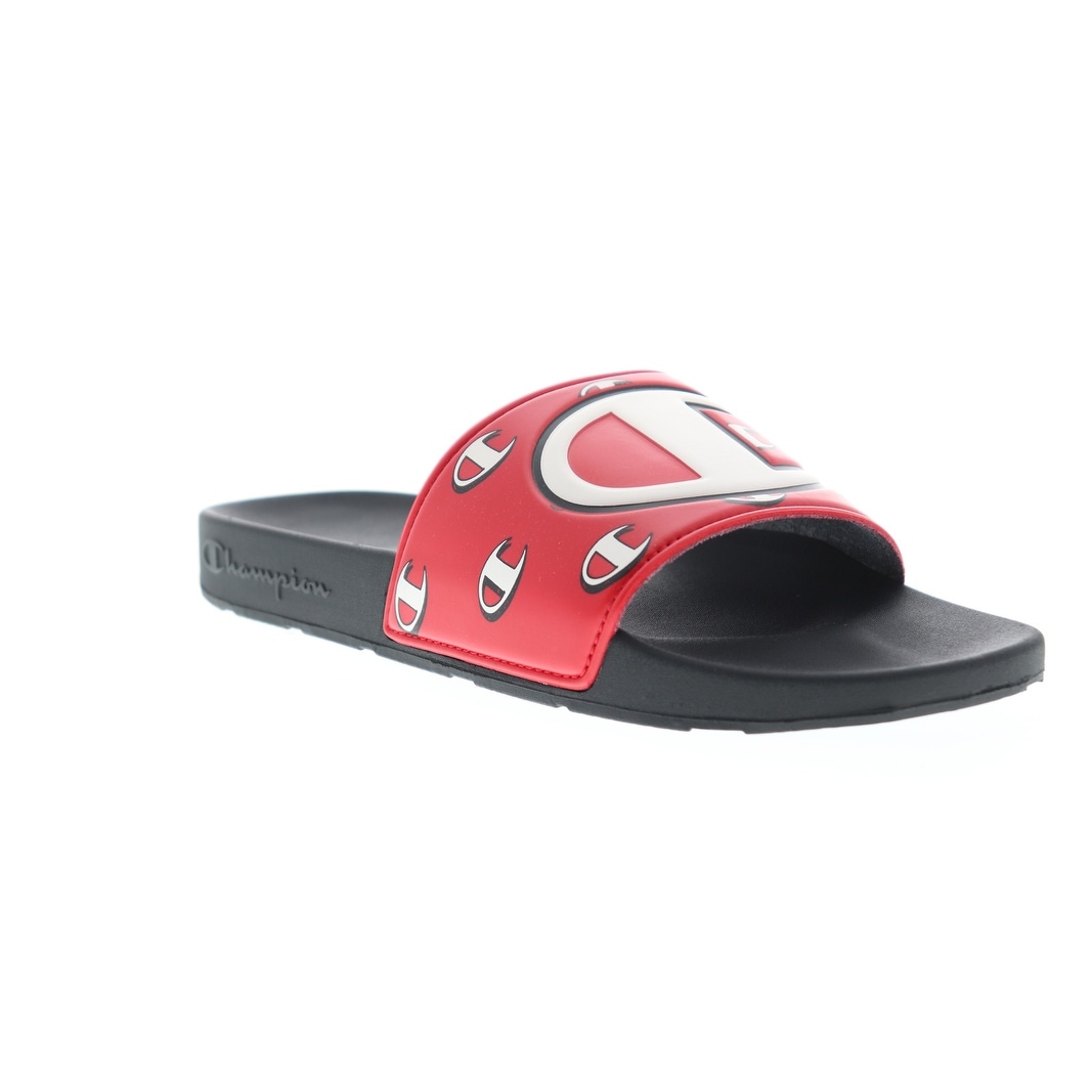 champion ipo repeat red slide sandals