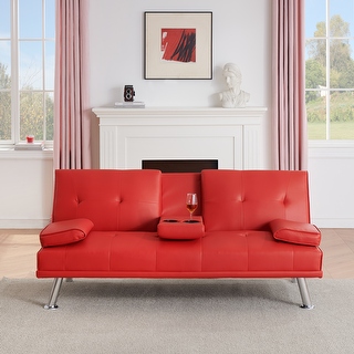 Red sleeper sofa loveseat cheap