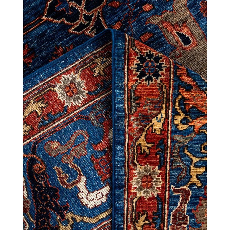 Serapi One-of-a-Kind Hand-Knotted Area Rug - Blue, 8' 1" x 10' 1" - 8' 1" x 10' 1"