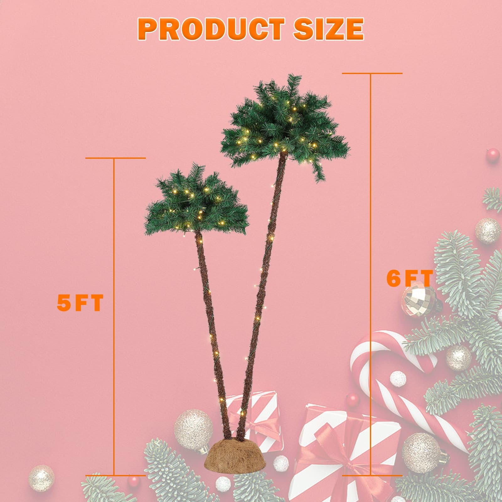 LED Palm Tree Christmas Tree On Sale Bed Bath & Beyond 39408604