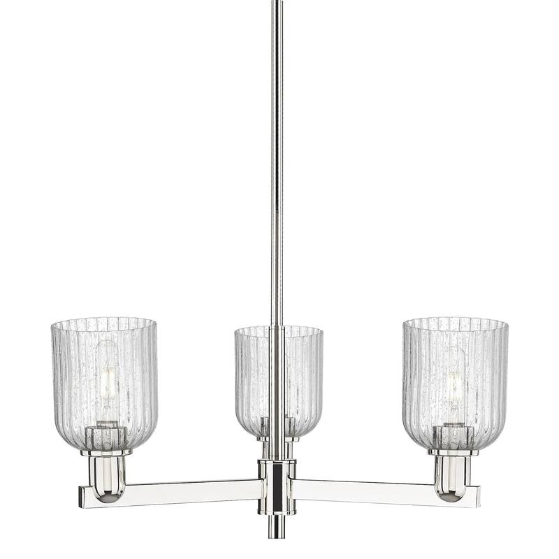 Innovations Lighting 716-3CR-9-18 Bridal Veil Chandelier Bridal Veil 3 - Polished Nickel / Seedy