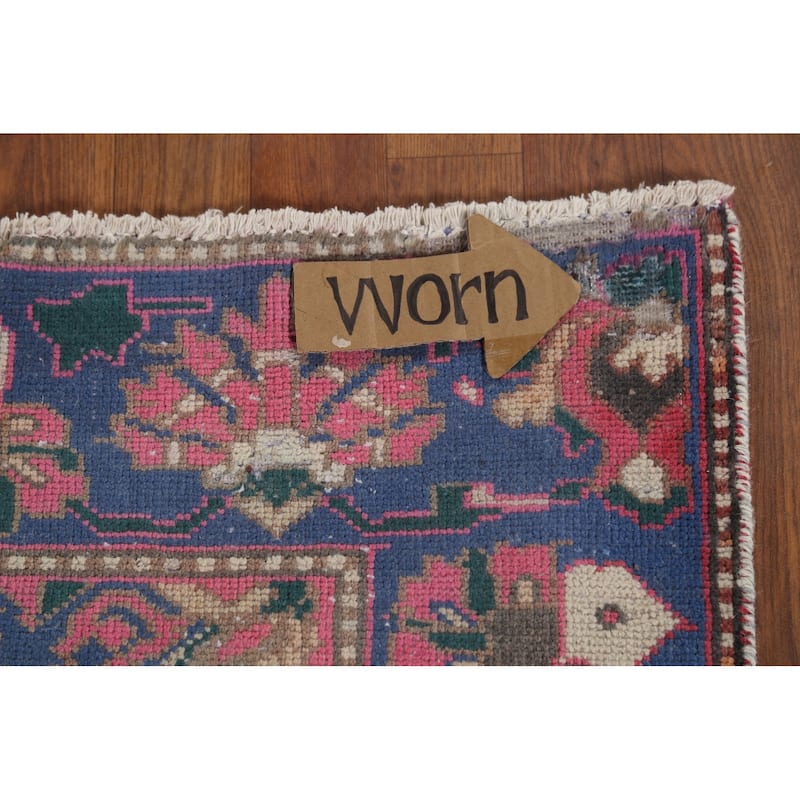 Pink Bakhtiari Persian Vintage Area Rug Hand-Knotted Wool Carpet - 4'10"x 9'6"