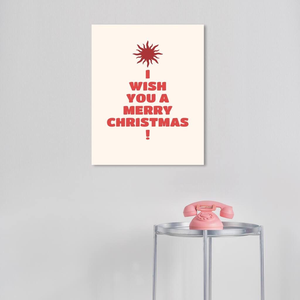 Wynwood Studio Canvas Holiday and Seasonal The Sun Wishes Red Modern & Contemporary Wall Art Canvas Print
