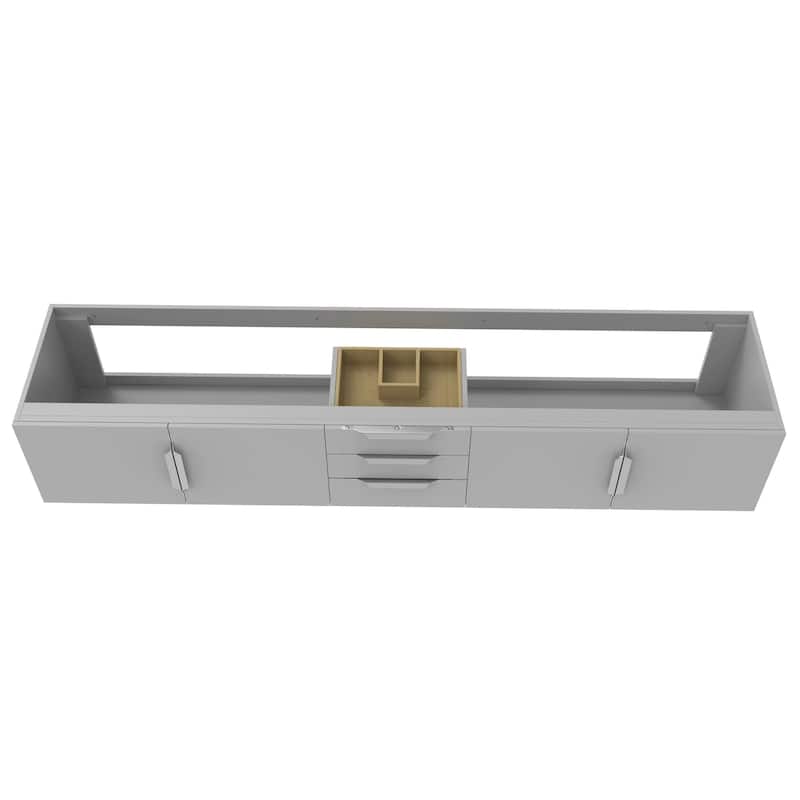 Alpine 84" Wall Mounted Bathroom Vanity (Base Only)