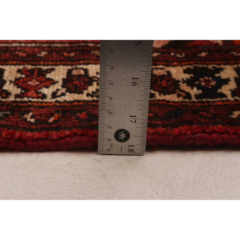 ECARPETGALLERY Hand-knotted Andelz Red Wool Rug - 3'8 x 9'10