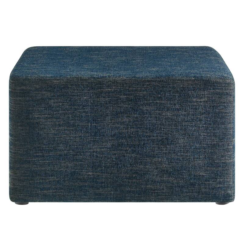 Callum 17"/28" Square Woven Heathered Fabric Upholstered Ottoman