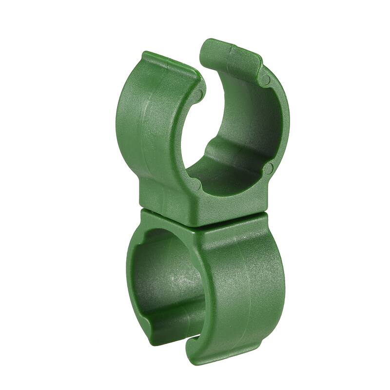 PP Plastic Gardening Universal Clip for 20mm Dia Plant Stakes 12pcs - Green