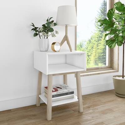 Max and Lily Scandinavian Cubby Nightstand